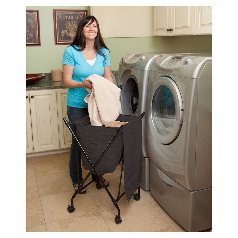 Household Essentials Lifter Hamper with Lid Black