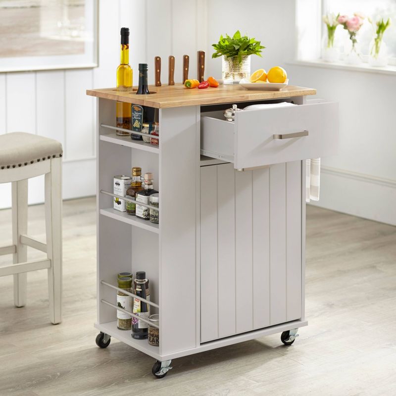 Lima Kitchen Cart Gray - Buylateral