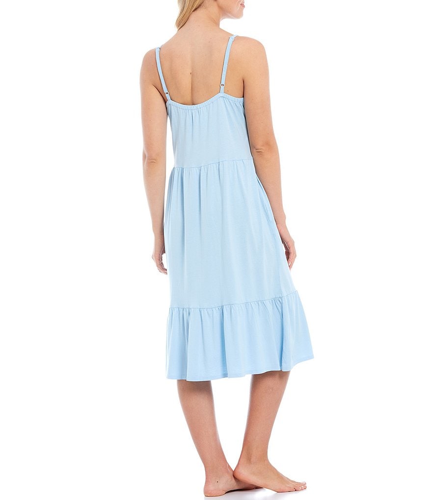 Kate Landry Solid Tiered Lounge Tank Dress