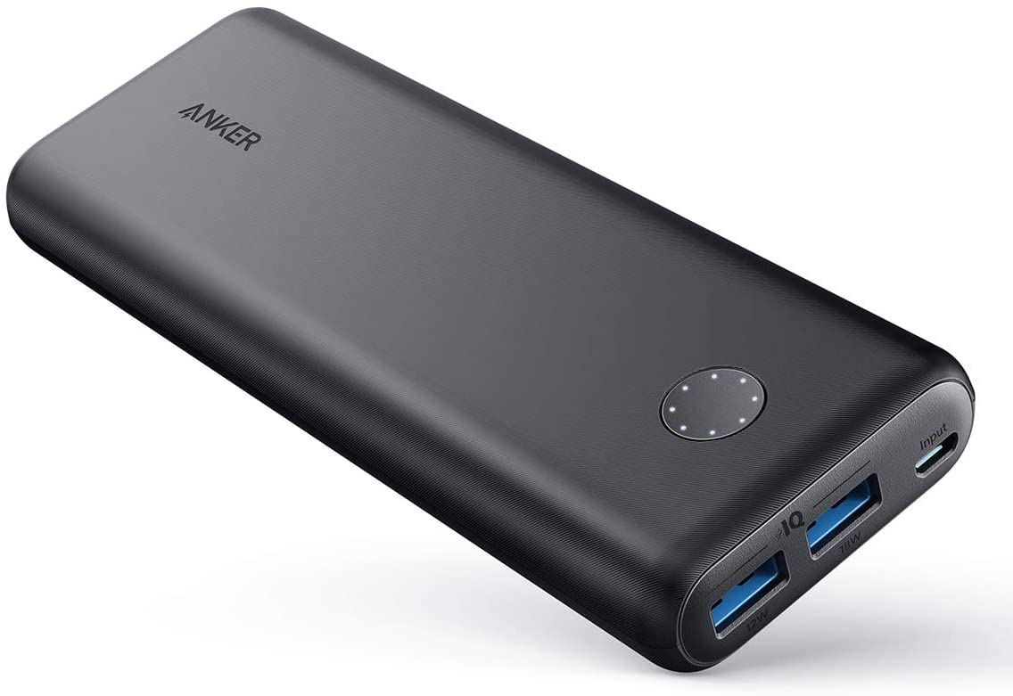 Anker PowerCore II 20000, 20100mAh Portable Charger with Dual USB Ports, PowerIQ 2.0 (up to 18W Output) Power Bank, Fast Charging for iPhone, Samsung and More (Compatible with Quick Charge Devices)