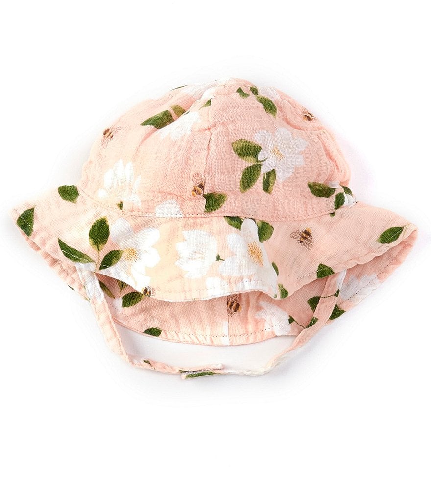 Angel Dear Baby Girls 6-12 Months Magnolia Floral Sun Hat