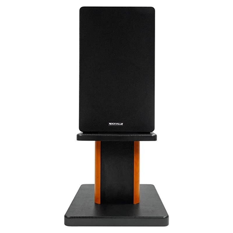 2  RHT8C Computer/Bookshelf Desktop Speaker/Studio Monitor Stands-Wood