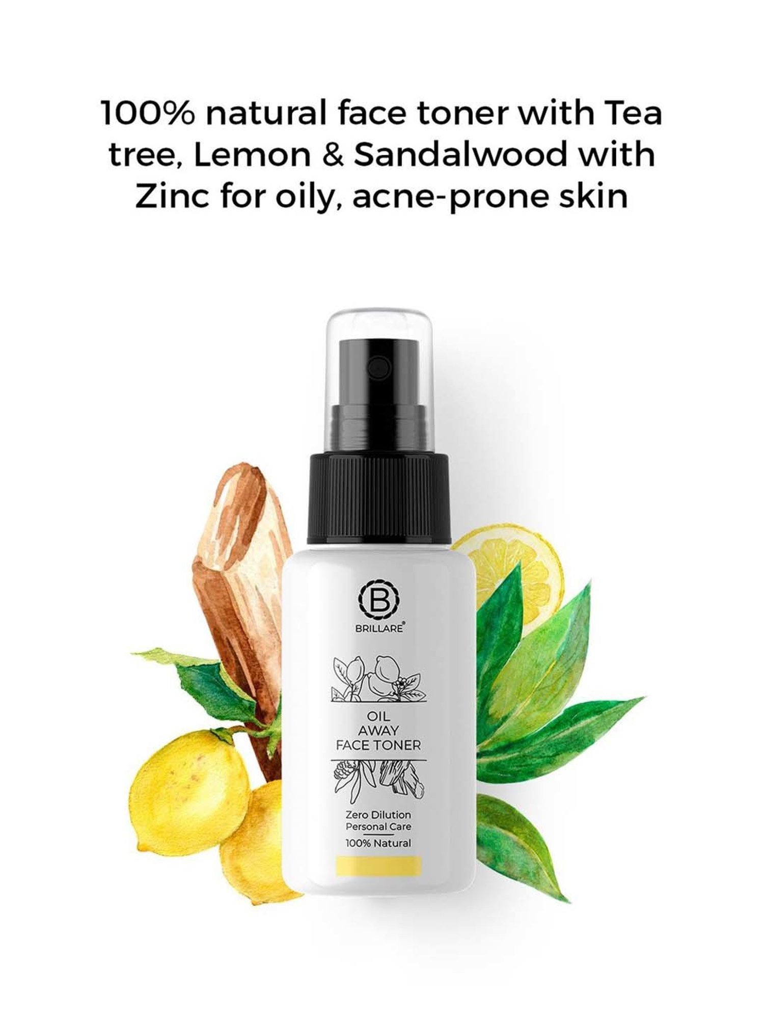 Brillare Oil Away Face Toner for Acne Prone Skin - 50 ml