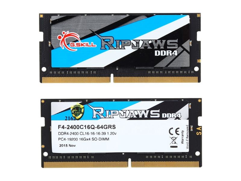 G.SKILL Ripjaws SO-DIMM 8GB 260-Pin DDR4 SO-DIMM DDR4 3200 (PC4 25600) Laptop Memory Model F4-3200C18S-8GRS