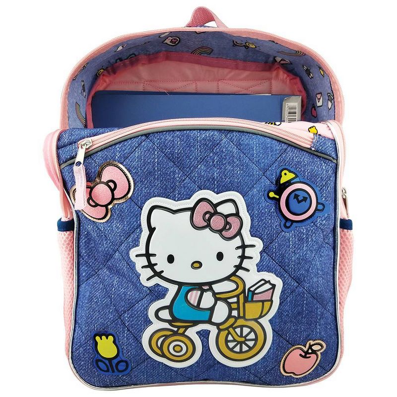 Hello Kitty 16" Kids' Deluxe Backpack - Denim Blue