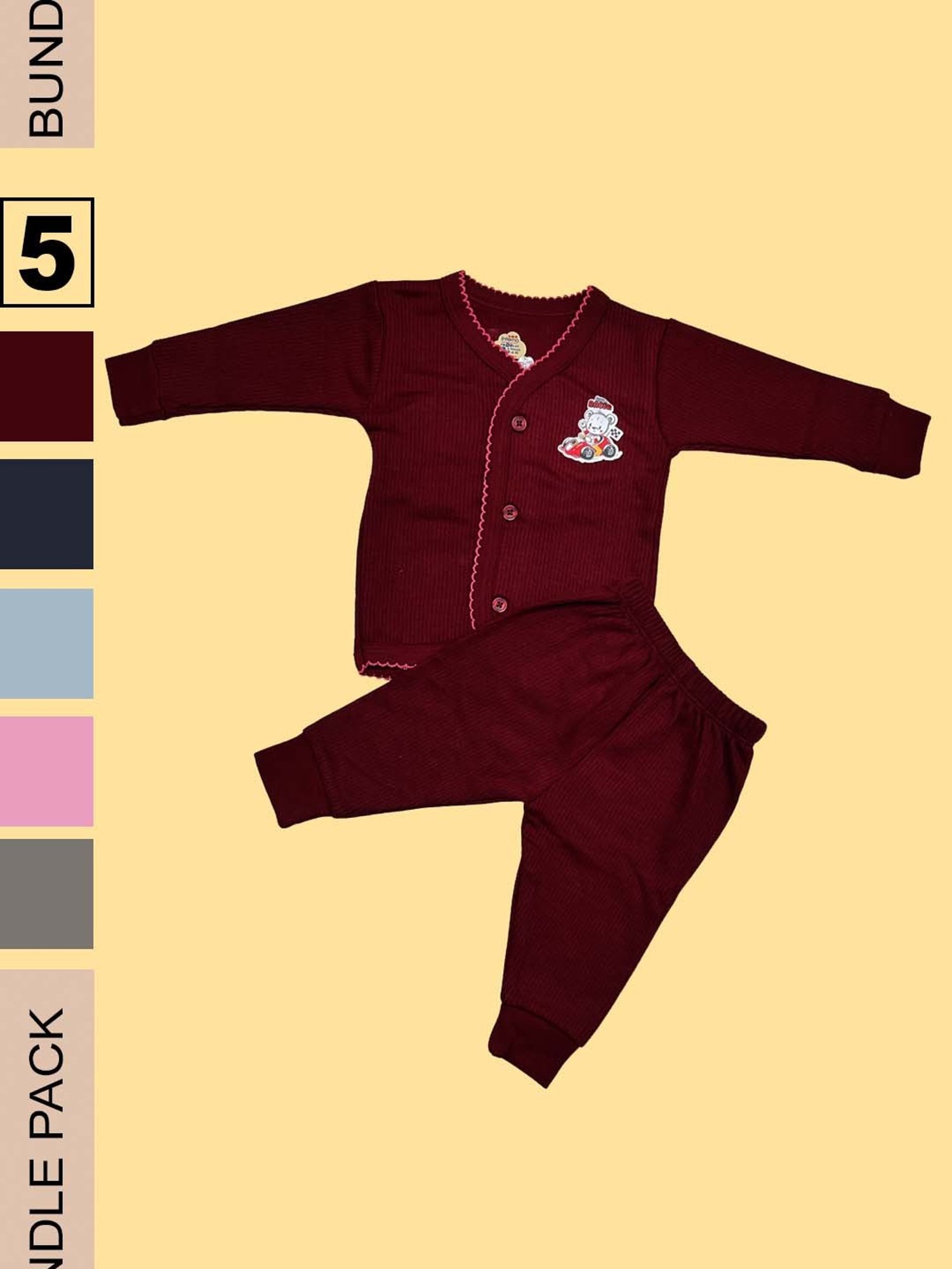 Bodycare Kids Assorted Striped Full Sleeves T-Shirt with Pants