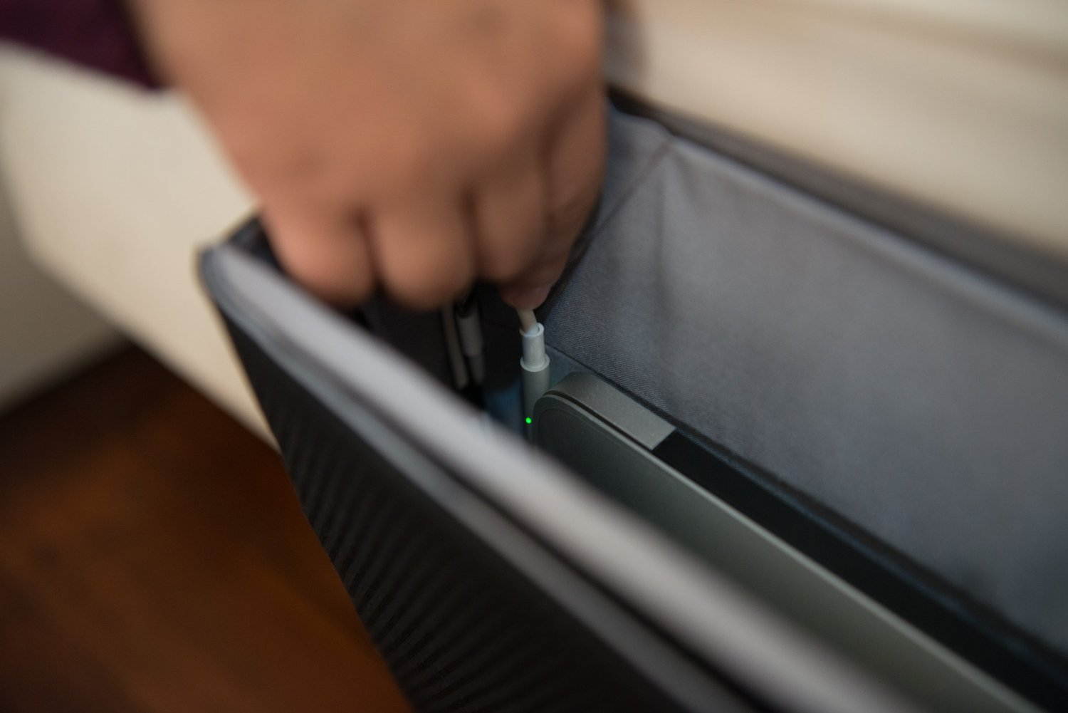 iBedside - Elegant Bedside Caddy with Cable Management and Magnetic Shelf for iPhone, iPad, MacBook, and more