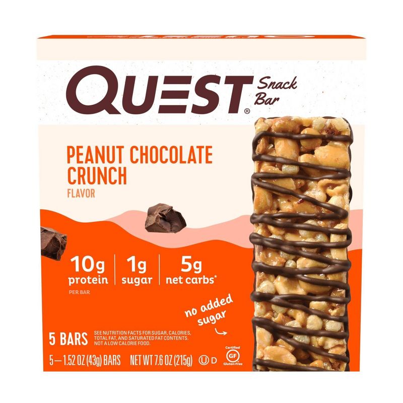 Quest Peanut Chocolate Crunch Snack Bar - 5ct/ 7.6oz