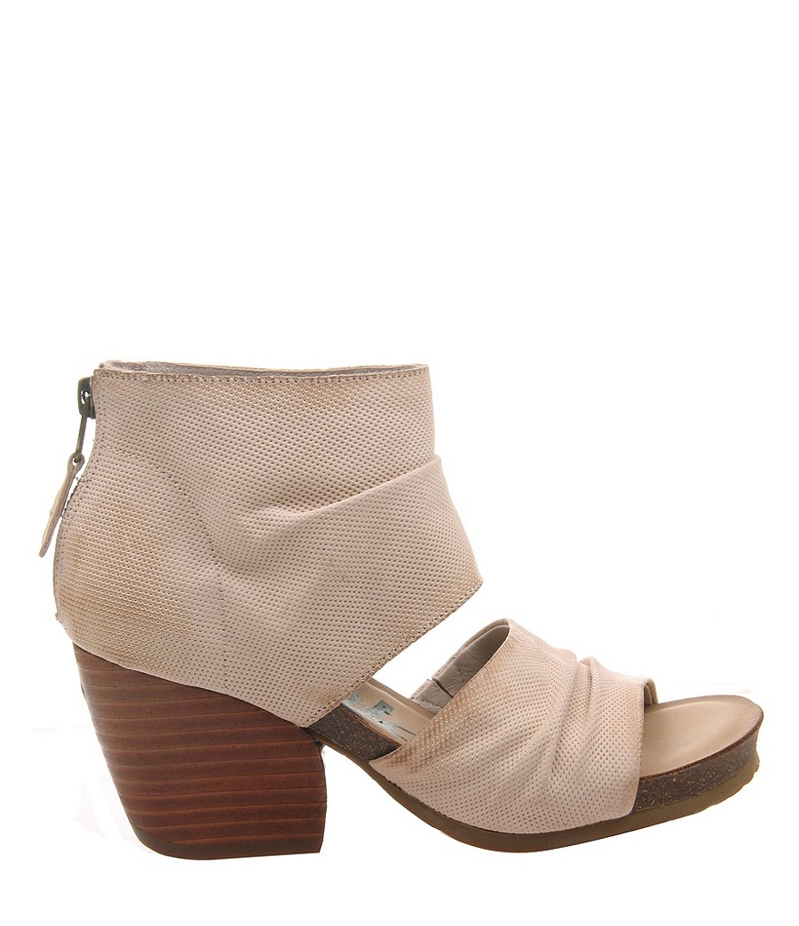 OTBT Patchouli Perforated Leather Block Heel Sandals