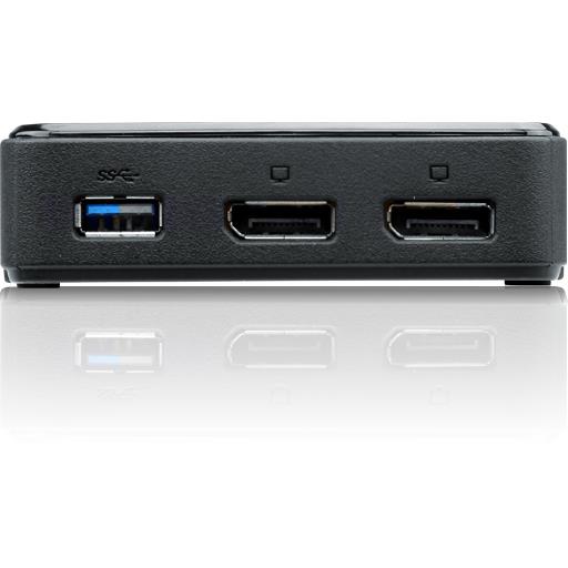 MiniDP Video Dock with USB 30 LAN Hub Black Mini DisplayPort to HDMI or DisplayPort 2port USB hub with 1 Gigabit Ethernet port for Macbooks Surface Pros and DellAsusLenovoHP Laptops JUH30412S1