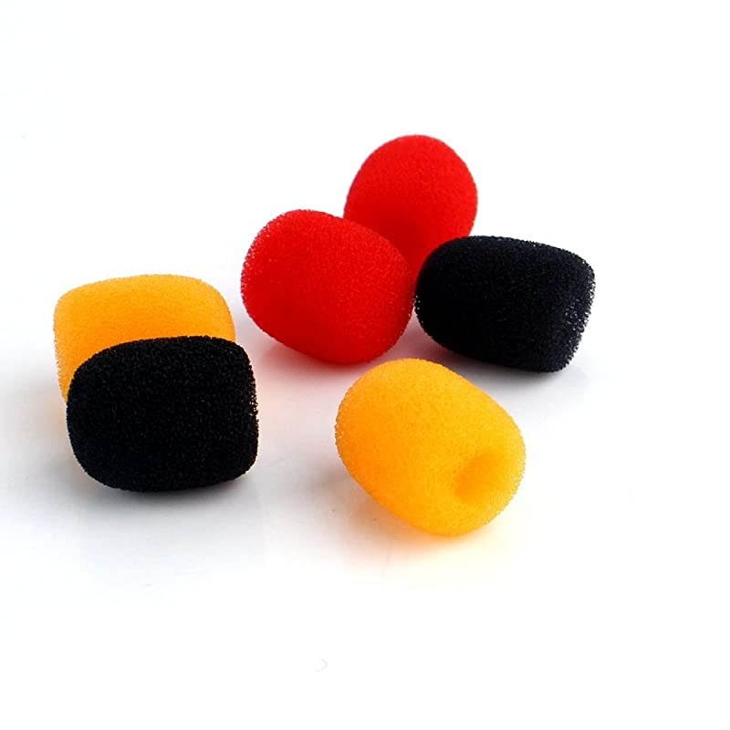 Foam Windscreen Wind Muff for Small Mini Lavalier Lapel Omnidirectional Condenser Microphone for Apple iPhone Android Windows Smartphones Noice Noise Cancelling Mic LMAWF 6 PACK