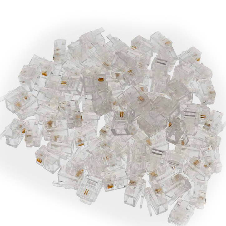 Wholesale 1000 units- RJ11 6P2C Phone Cord Connectors RJ11 Plug Telephone Modular,RJ11 Connector,Telephone Line Jack