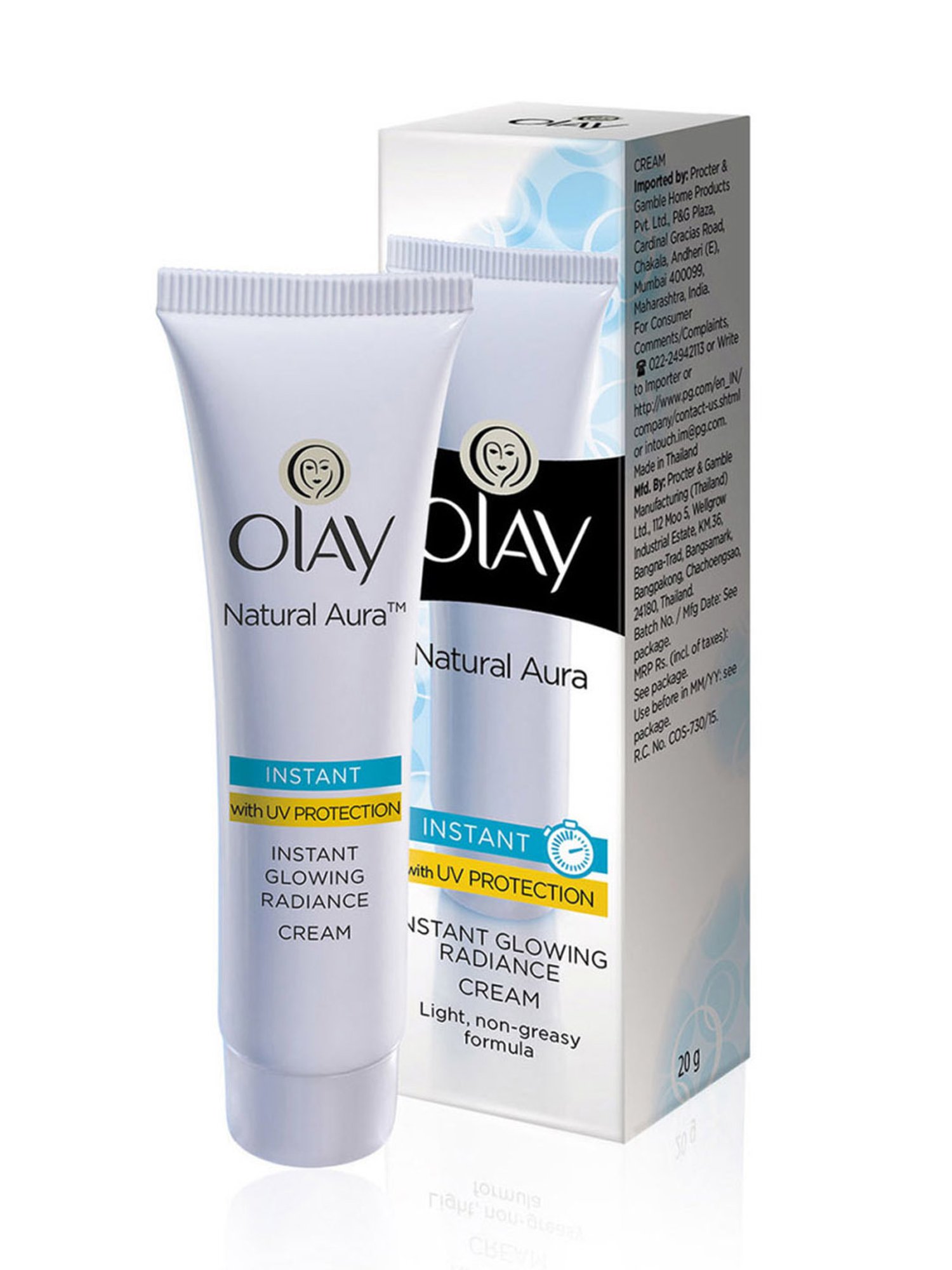 Olay Natural Aura Vitamin B3, Pro B5, E with UV Protection - 20 gm