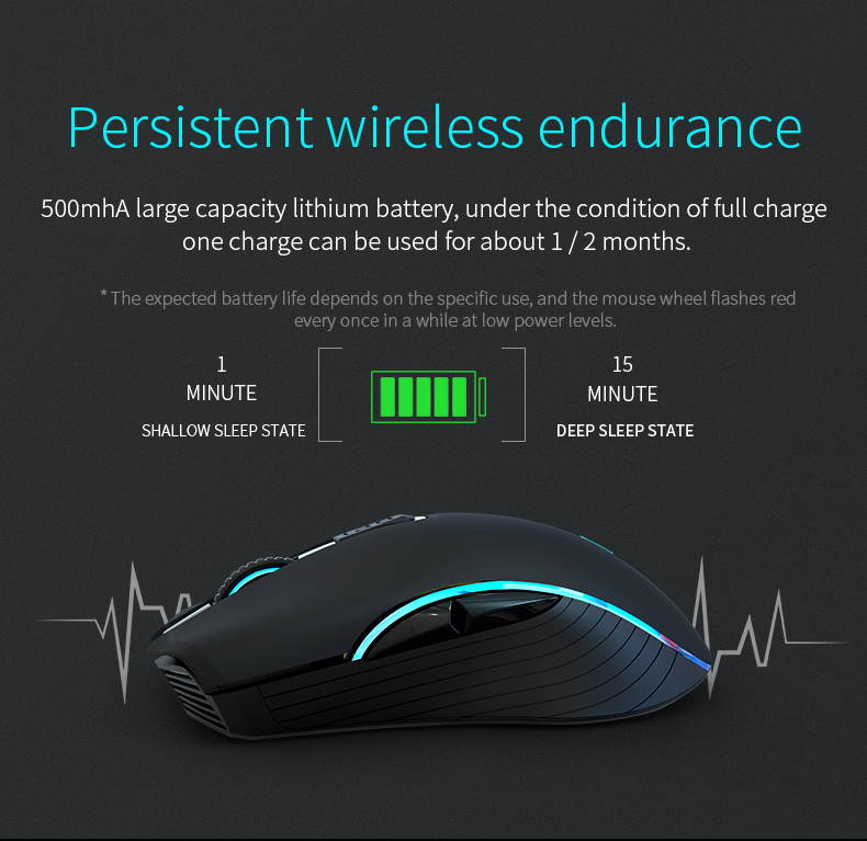 Computer Mouse Bluetooth 4.0+ 2.4Ghz Wireless Dual Mode 2 In 1 Mouse 2400 DPI Ergonomic Portable Optical Mice for PC/Laptop
