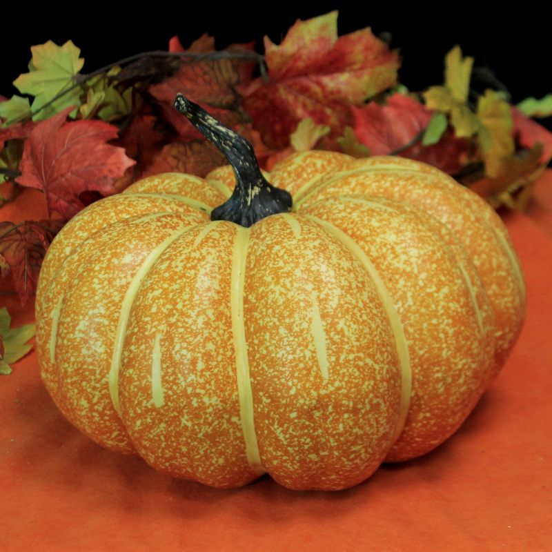 Home Decor 9.0" Orange Pumpkin Fall Thanksgiving  -  Decorative Figurines
