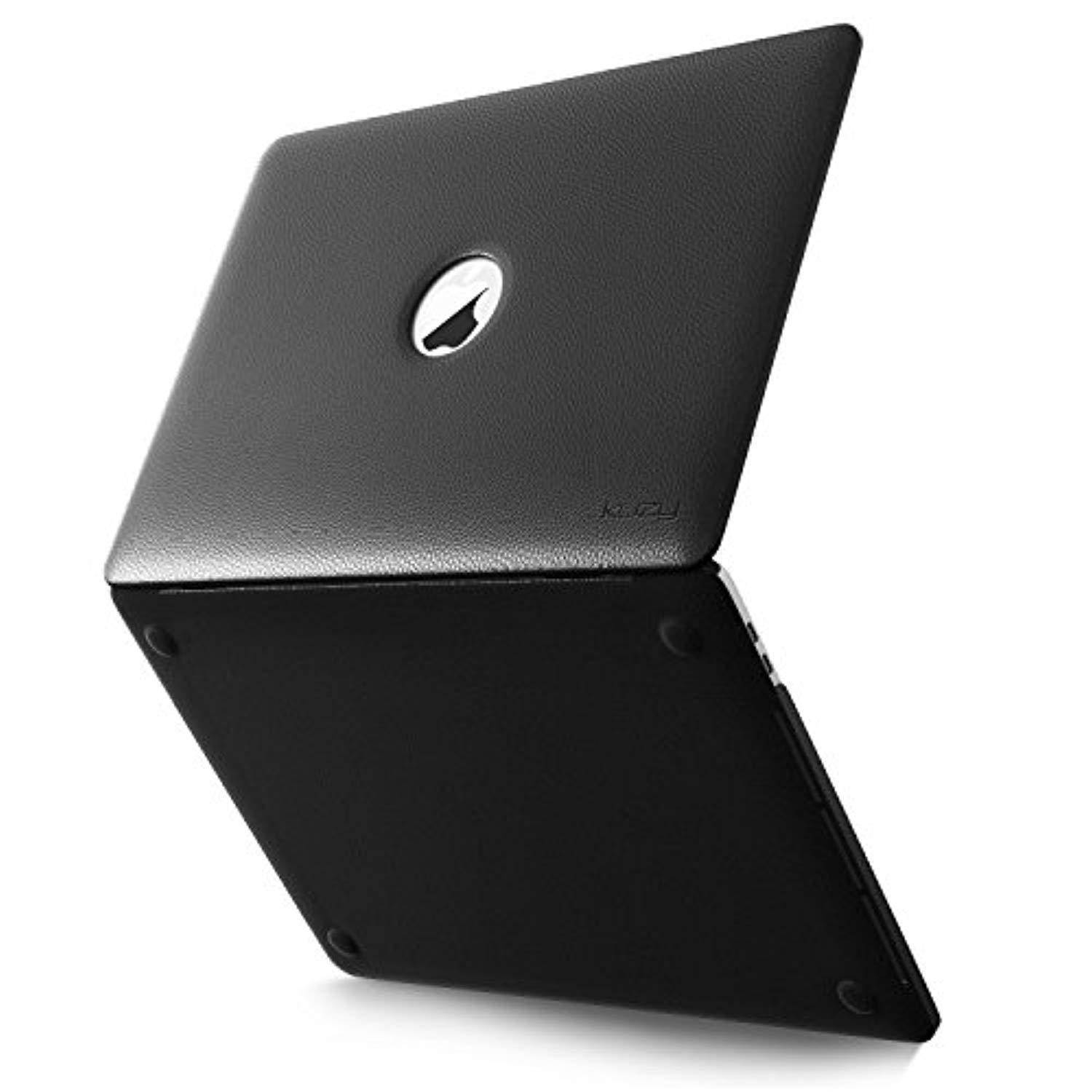 kuzy - leather macbook pro 13 inch case 2019 2018 2017 2016 release a2159 a1989 a1706 a1708, leatherette cover for new 13 inch