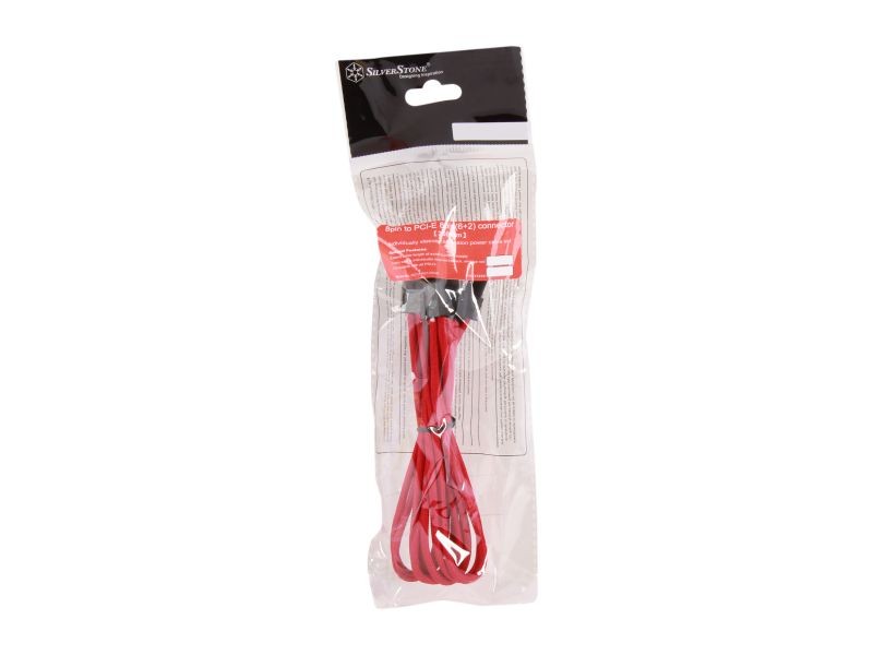 Silverstone PP07-PCIB Sleeved Extension Power Supply Cable, 1 x 8pin to PCI-E 8pin(6+2) Connector