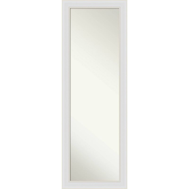 15"x51" White Full Length Over The Door Mirror White - Patton Wall Decor