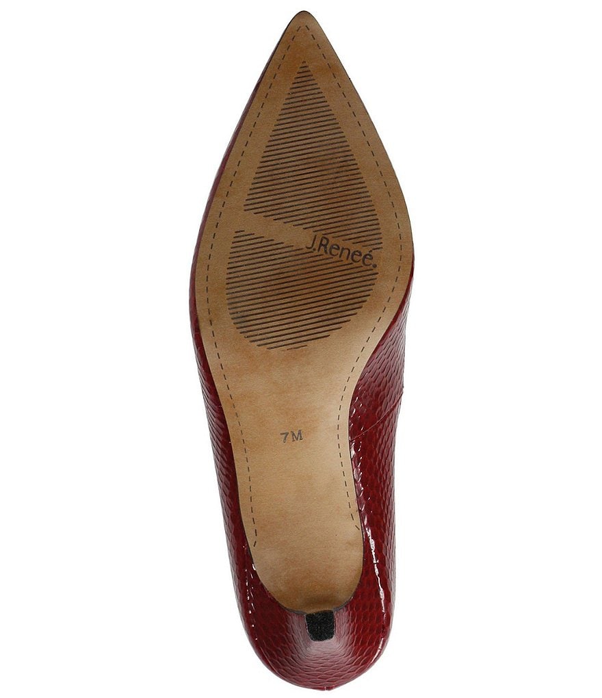 J. Renee Abigaile Patent Embossed Snake Print Pumps
