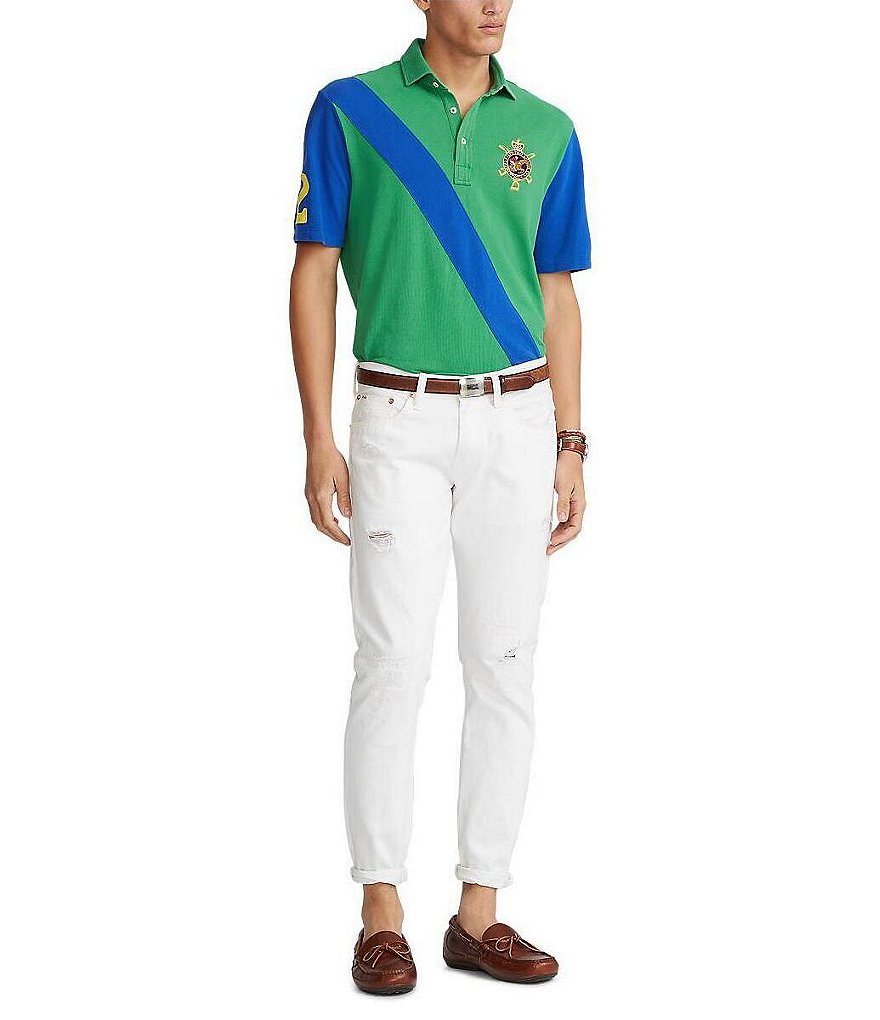 Polo Ralph Lauren Classic-Fit Lifeboat Green Multi Short-Sleeve Polo Shirt