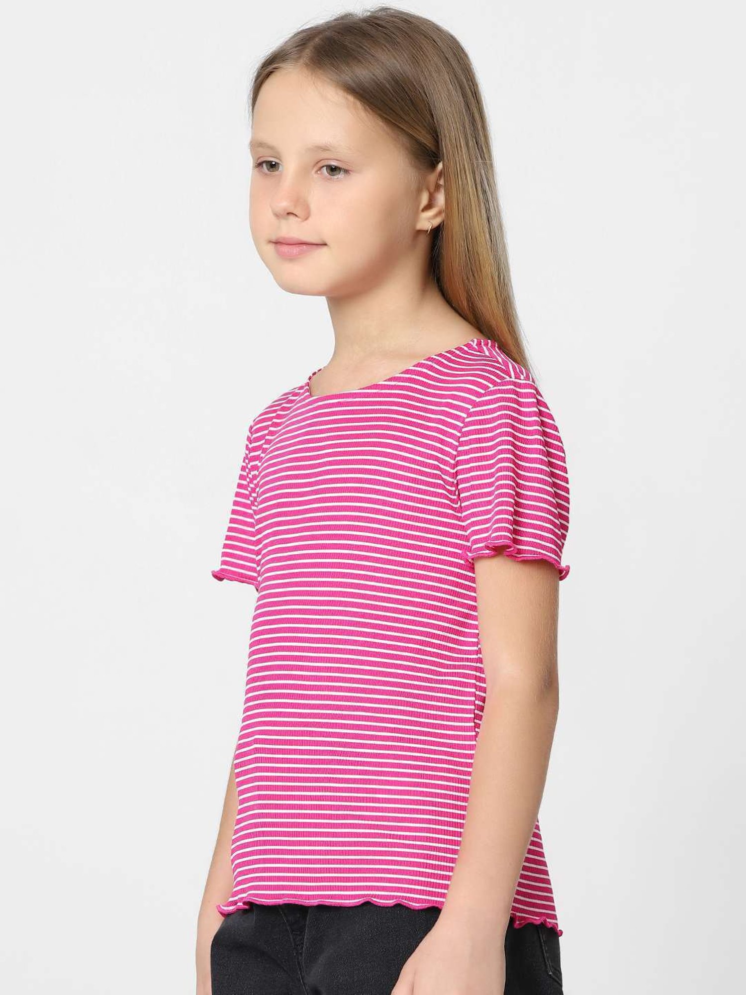 KIDS ONLY Pink Striped T-Shirt