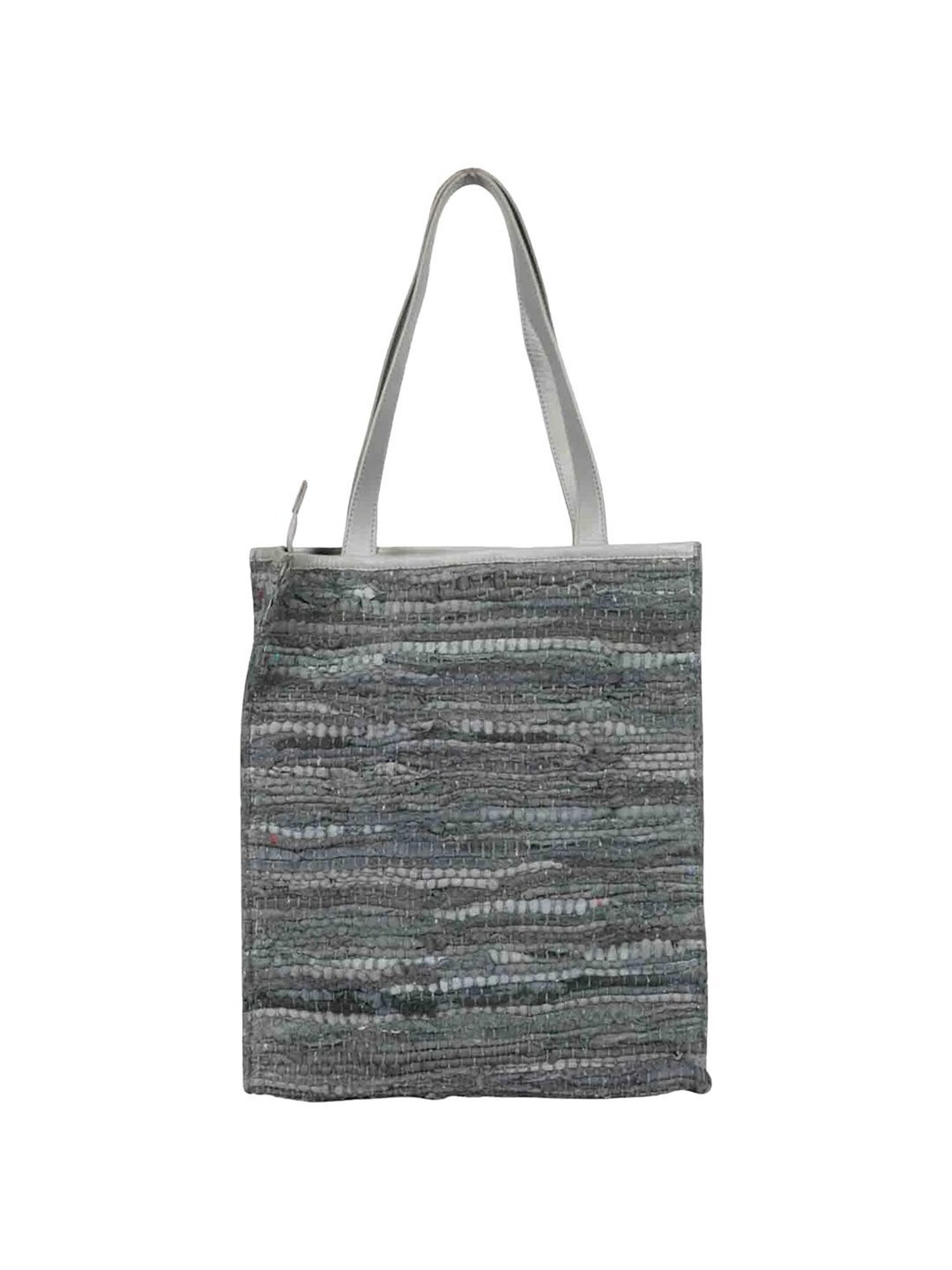 Saint G Grey Solid Medium Tote Handbag