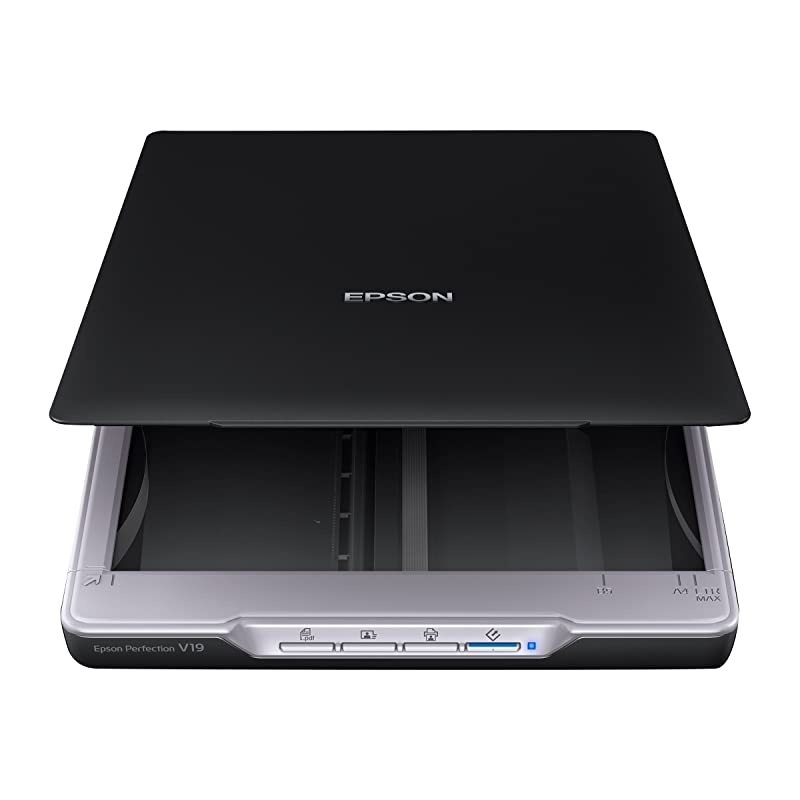 Perfection V19 Color Photo & Document Scanner with scan-to-cloud & 4800 dpi optical resolution , Black
