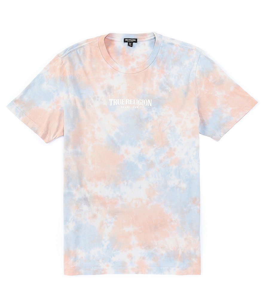 True Religion Tie-Dye Arched Logo Short-Sleeve Graphic T-Shirt
