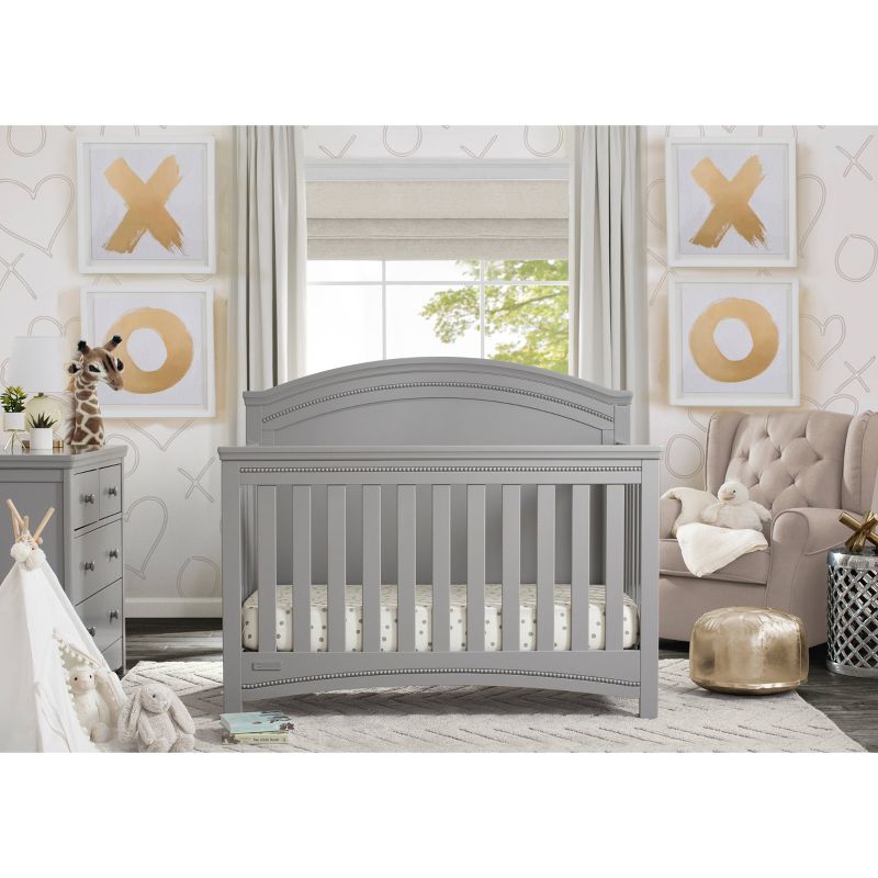 Simmons Kids' Emma 4-in-1 Convertible Crib 'N' More, Greenguard Gold Certified - Gray