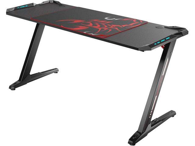 RESPAWN 3000 Gaming Computer Desk - Ergonomic Height Adjustable Gaming Desk, in Blue (RSP-3000-BLU)
