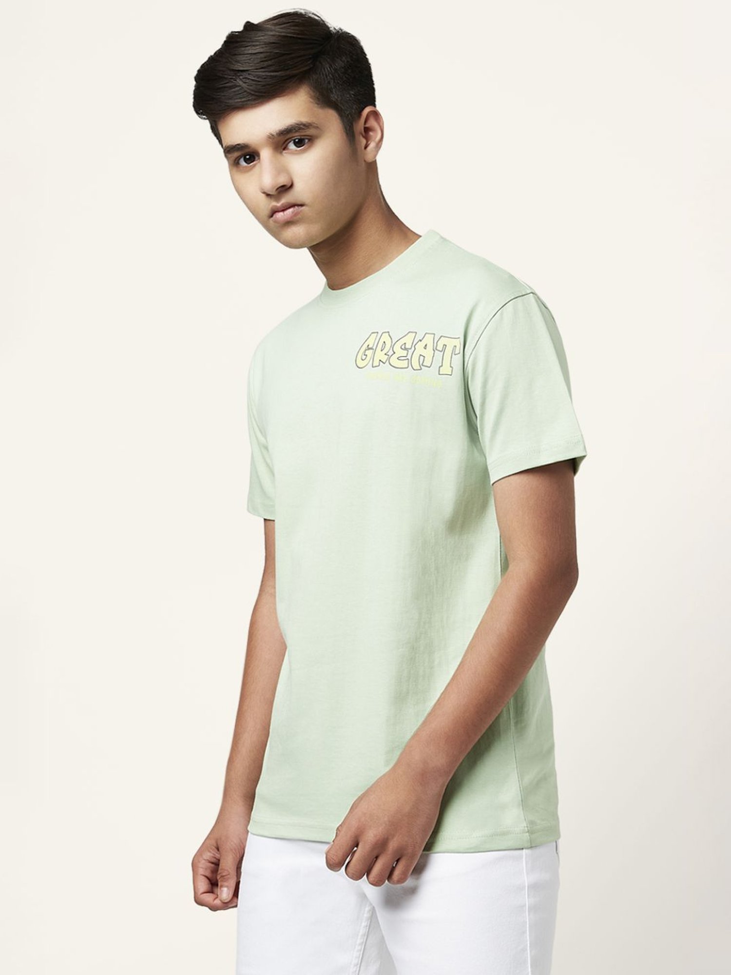 Coolsters by Pantaloons Kids Green Cotton Printed T-Shirt