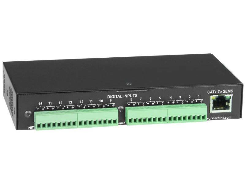 NTI E-DI16DO16-D Digital Input/Output Expander (Open-Collector Outputs) DIN Mount