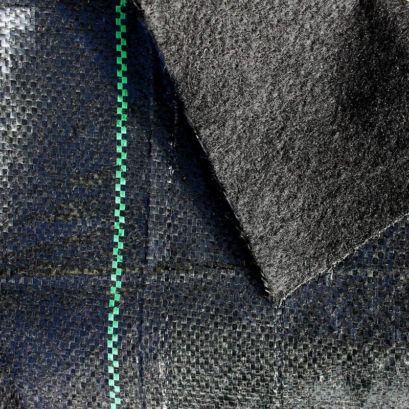 250 Feet Roll Home Garden and Commercial Landscape Weed Block Barrier Heavy-Duty Woven Ground Cover Fabric, Black