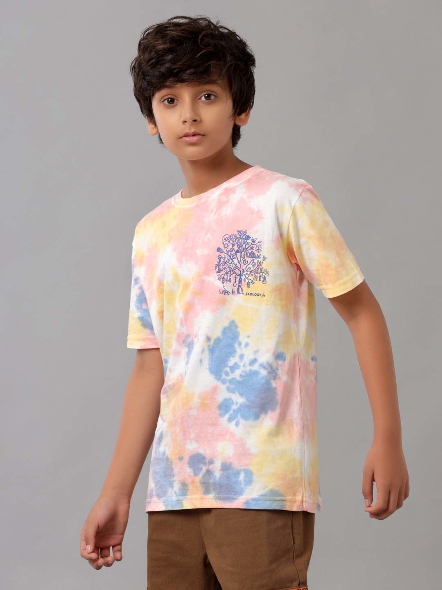 Under Fourteen Only Kids Multicolor Cotton Printed T-Shirt