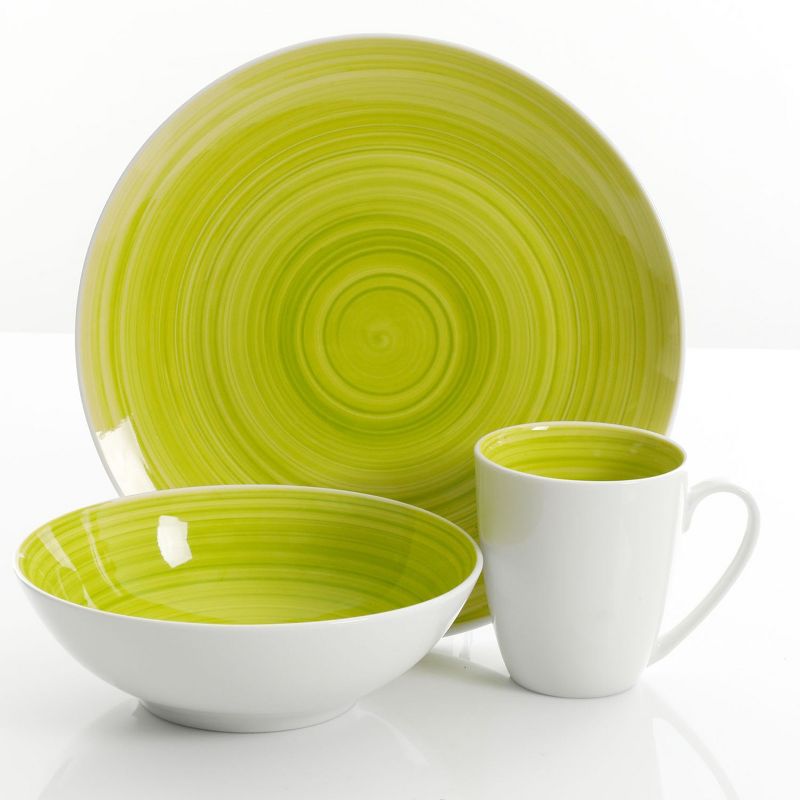 Gibson Home Crenshaw 12 Piece Ceramic Dinnerware Set in Assorted Colors