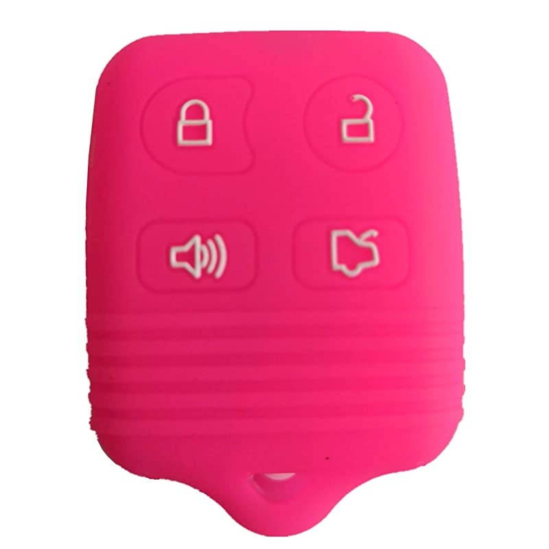 Silicone Key Fob Cover Compatible with Ford Mustang Edge Escape Expedition Explorer Focus Escort Lincoln Mercury CWTWB1U331