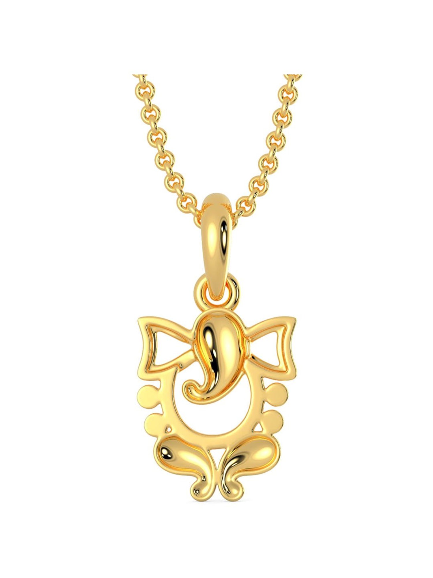 CKC Sacred Rudraksha Gold Pendant: Single Loop Elegance