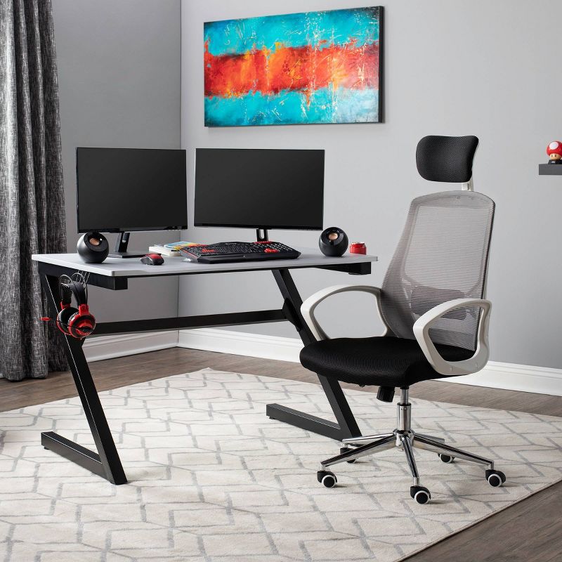 High Back Mesh Managers Chair White/Black - Calico Designs