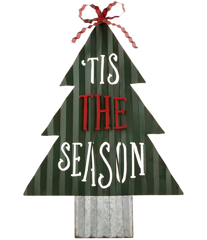 Mud Pie Merry Everything Holiday Collection 'Tis the Season Medium Easel Stand Christmas Tree Decor