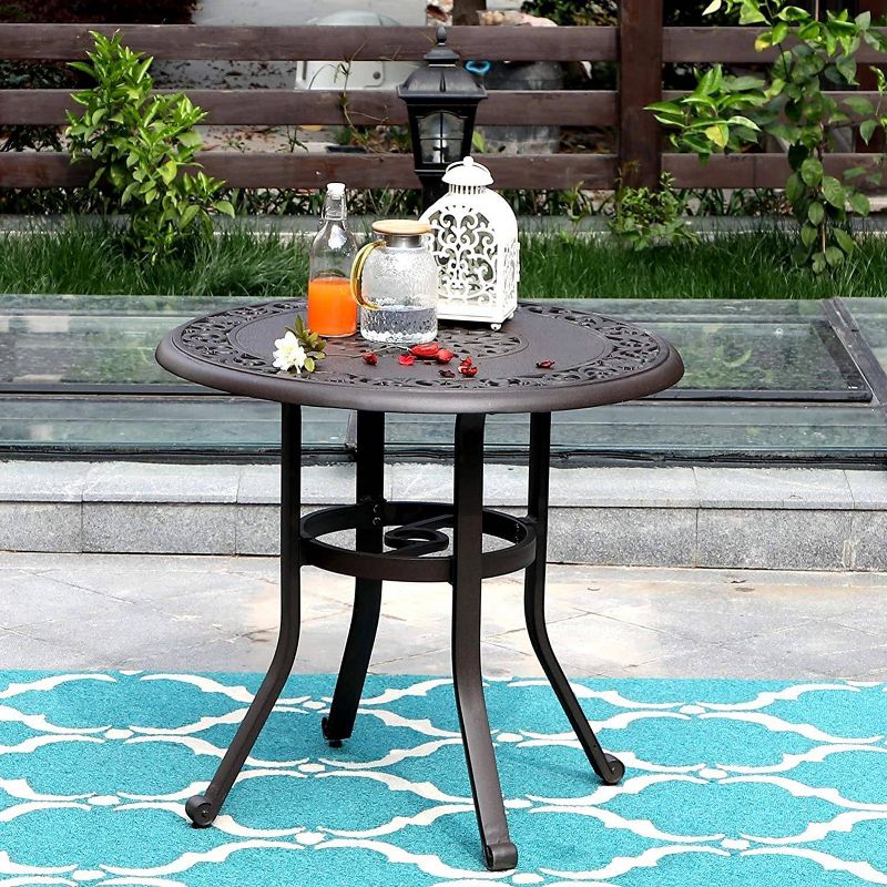 4-Person Rockshire Rectangle Pub Table - Natural and Black - Aiden Lane