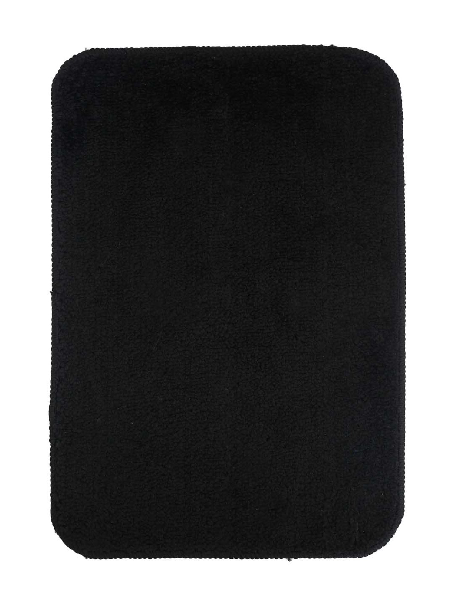 HOSTA HOMES Black Cotton Anti-Skid Door Mats - Set of 2