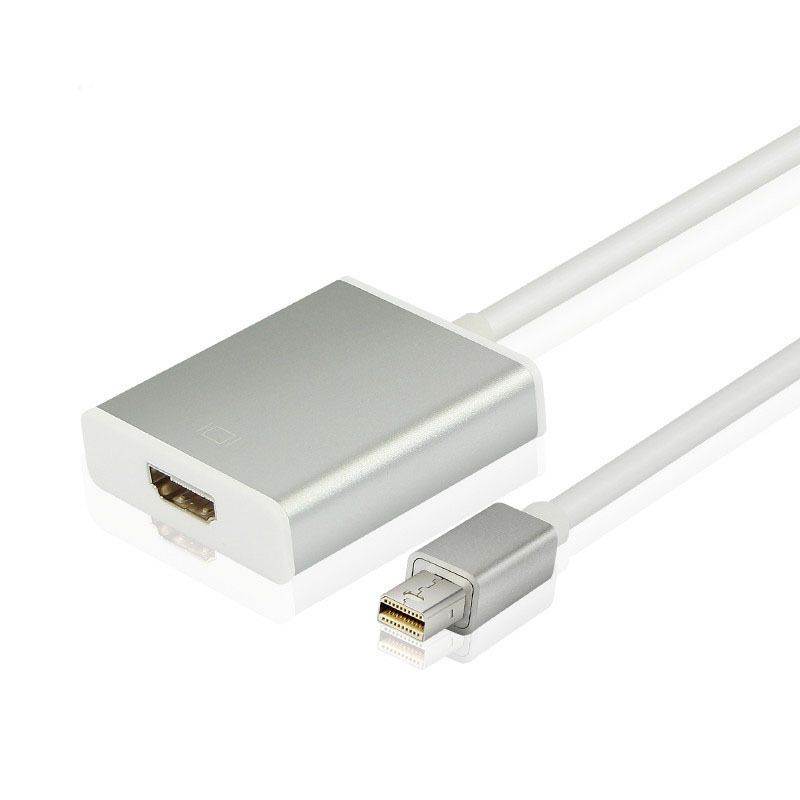 Mini DP to HDMI Cable Slim Aluminum Casing Mini DisplayPort to HDMI Adapter Support 1080P, DisplayPort to HDMI for MacBook Air/Pro, iMac, Microsoft Surface Pro, Monitor, Projector