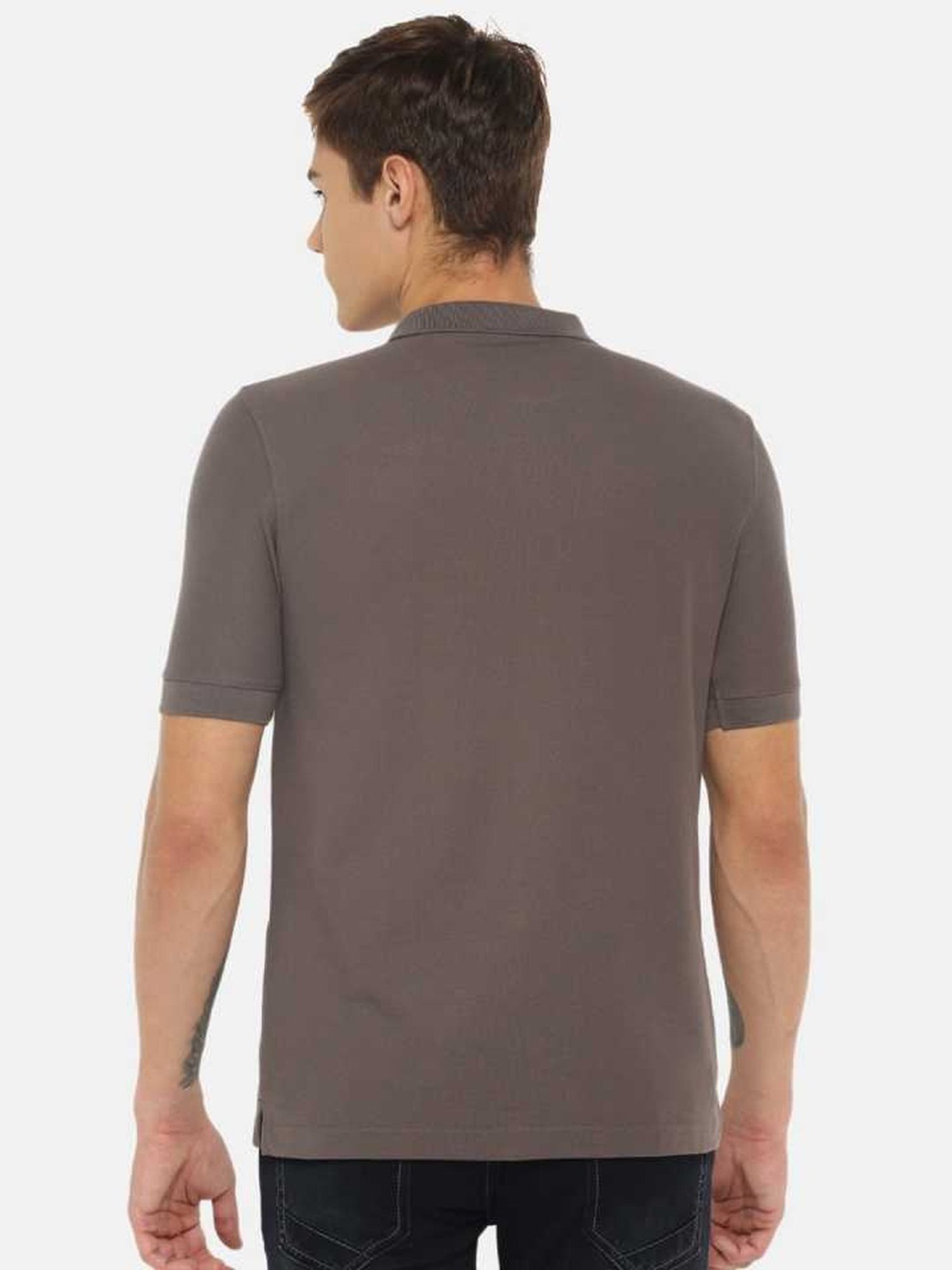 Dollar Grey Regular Fit Polo T-Shirt
