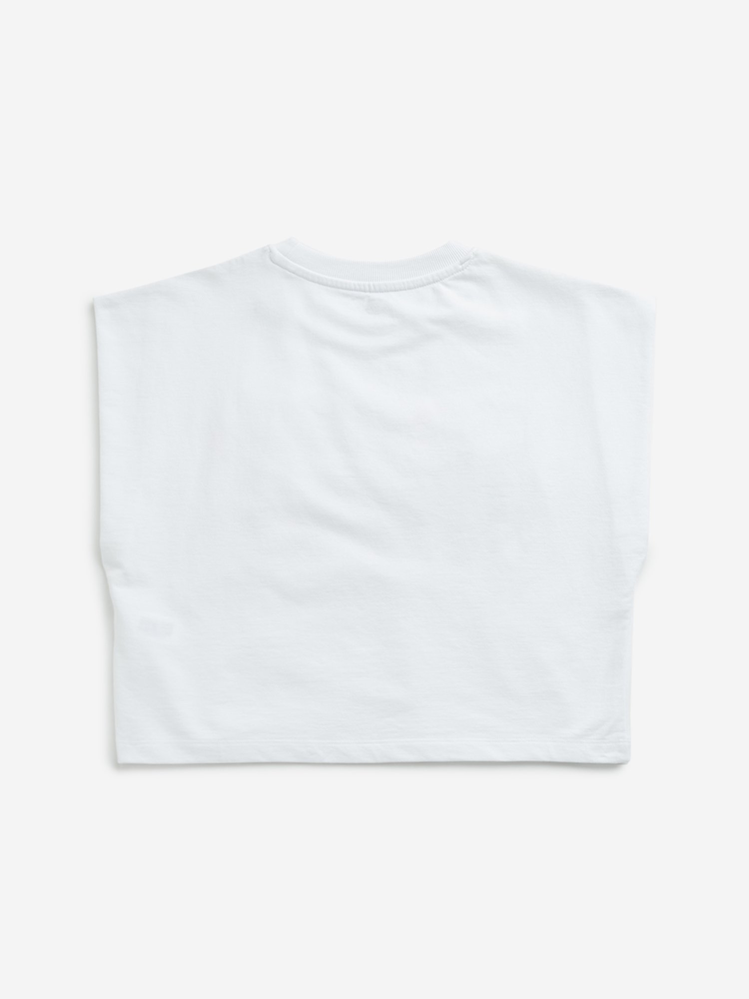 LilPicks Kids Teal Solid Crop Top