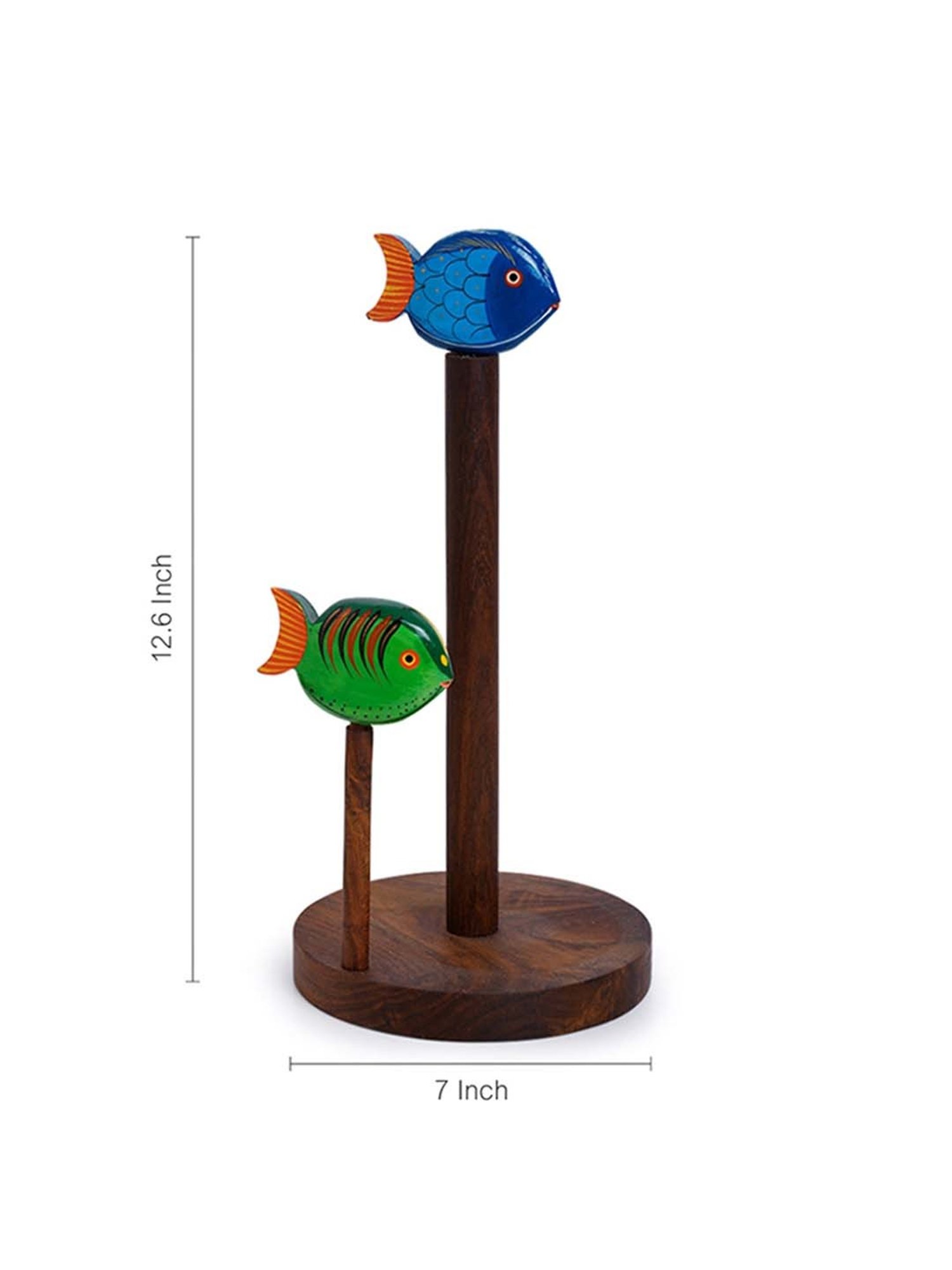 ExclusiveLane The Dancing Peacock Brown Sheesham Wood Napkin Holder - Set of 1