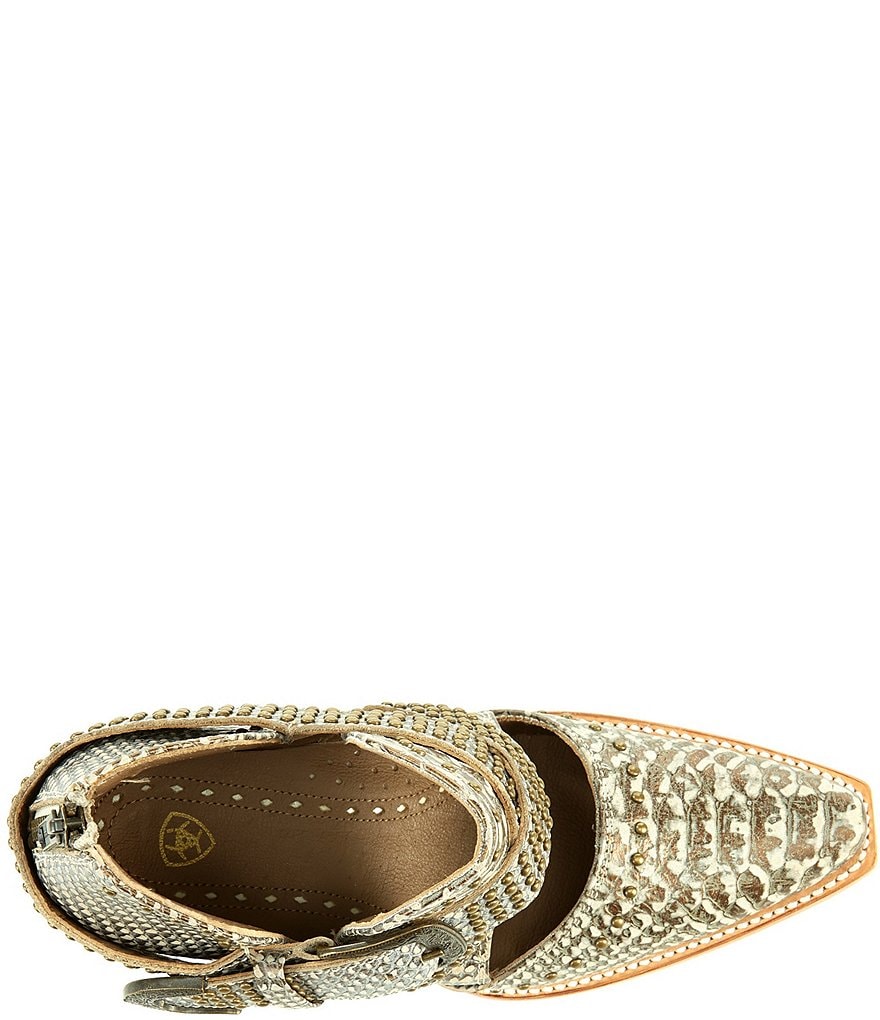 Ariat Dixon Rock N Roll Snake Print Leather Western Boots