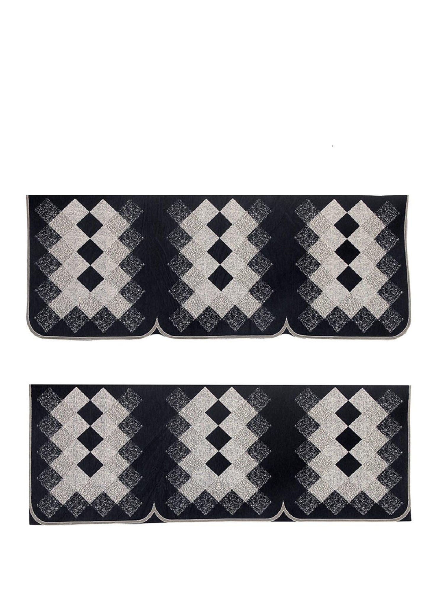 Romee Black Polyester Printed Sofa Covers