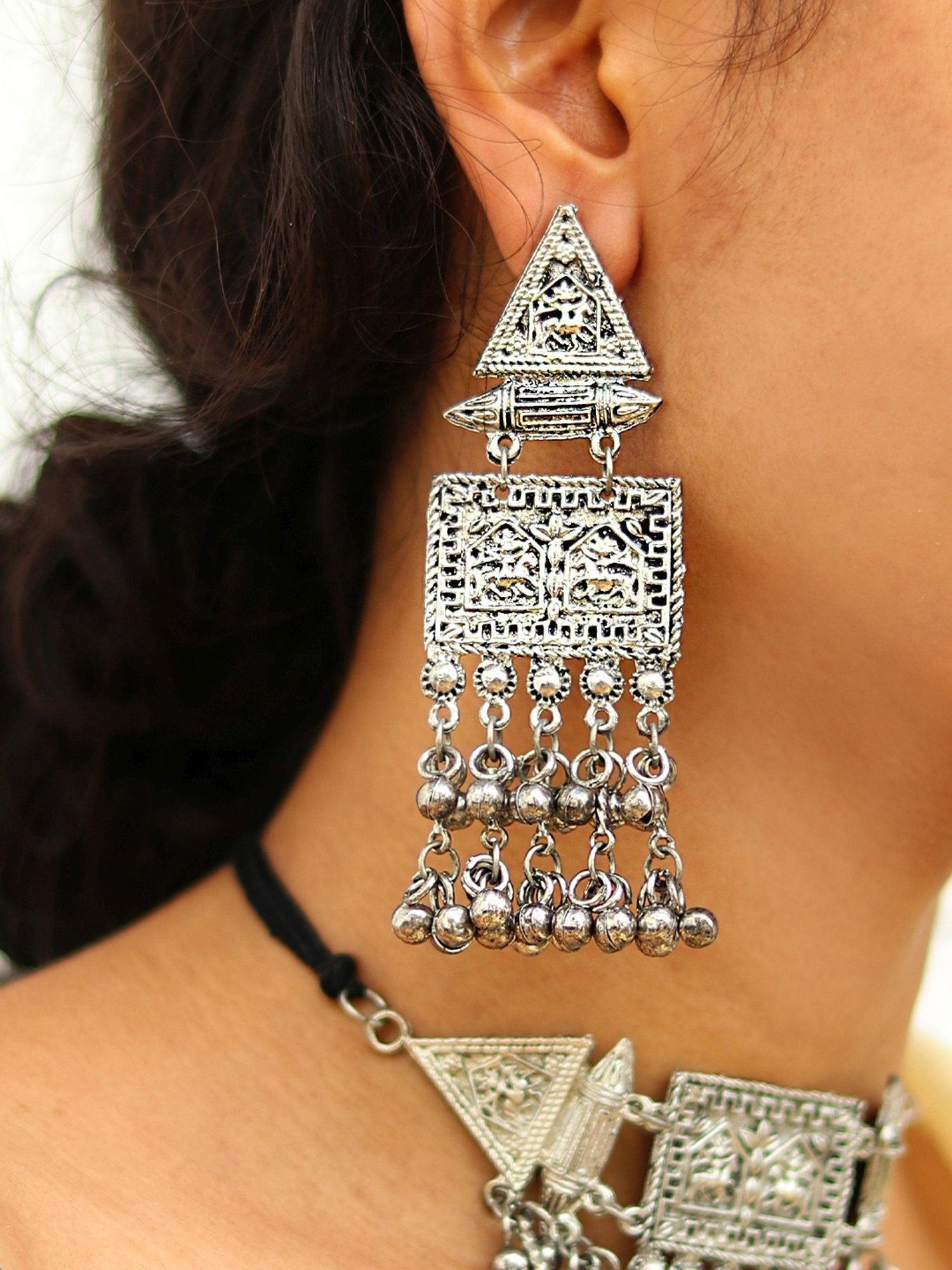 Teejh Ethnic Dhriti Ghungroo Necklace Set for Women