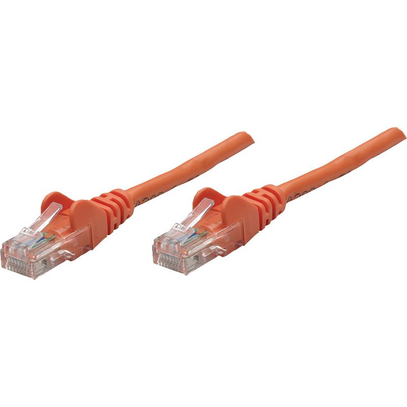 Intellinet Network Solutions Cat5e UTP Network Patch Cable, 25 ft (7.5 m), Orange - RJ45 Male / RJ45 Male