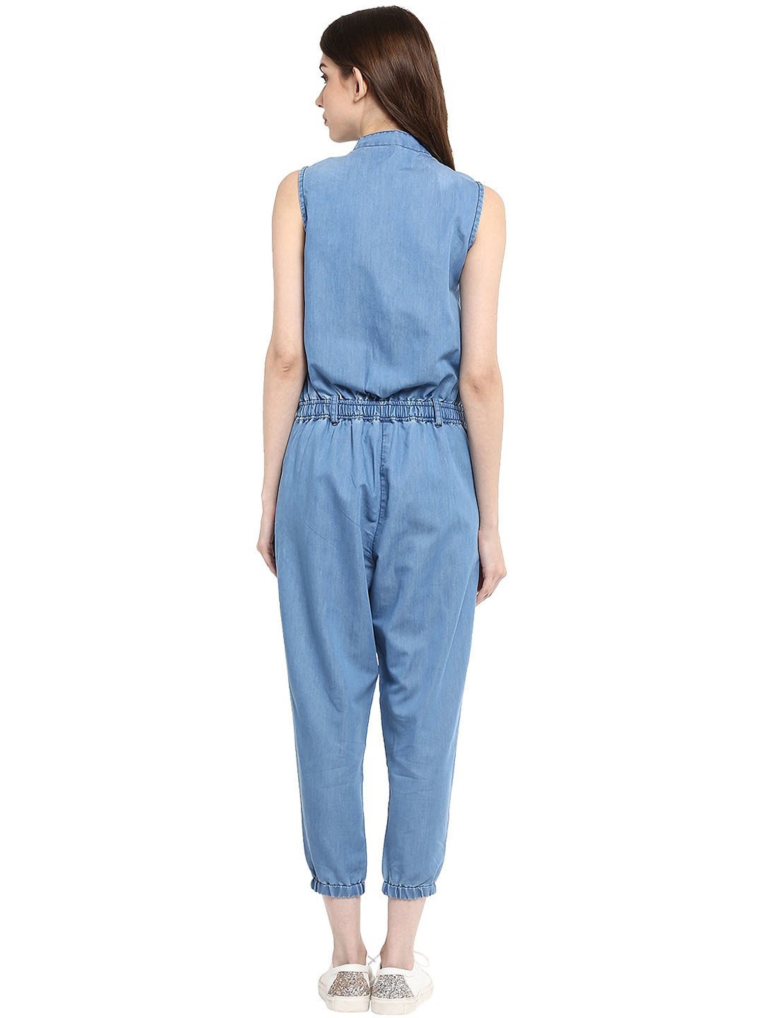 StyleStone Blue Midi Jumpsuit